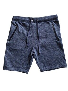 Salty Wave Collection Medium Heather Blue  Fleece Sweat Shorts Coastal Wear